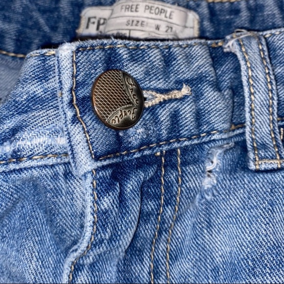 Free People Distressed Denim Shorts - Picture 5 of 7